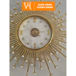 Đồng Hồ Treo Tường Kim Trôi Cao Cấp Tia Mặt Trời Đính Ngọc Trắng Khảm Trai – Decor Sang Trọng, Quà Tân Gia - VHSHOP — ảnh 6