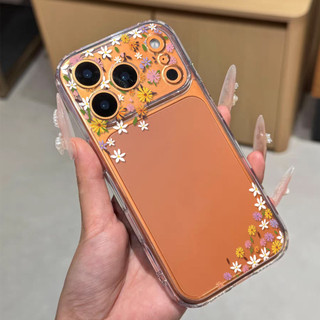 Ốp điện thoại viền hoa cúc tươi cho iPhone 17Air / 16 / 15PLUS / 14 / 13pro Max / 12 / 11 / X / XS / 7 / 8, cá tính sáng tạo. Vỏ trong suốt, chống thấm nước, chống sốc, vỏ bảo vệ