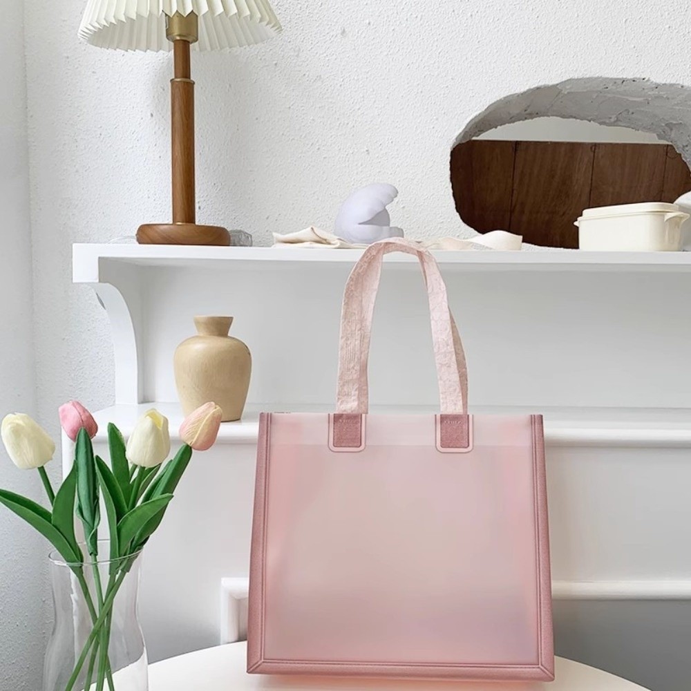 GOJO Lễ hội phun nước PVC Tote, Túi xách trong suốt bằng nhựa dày, Sự kiện Tặng đi PVC Túi bền có thể tái sử dụng Sử dụng hàng ngày