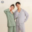 Bộ đồ ngủ nam nữ phong cách Nhật Bản Muji, chất liệu modal co giãn mềm mại, phù hợp làm loungewear