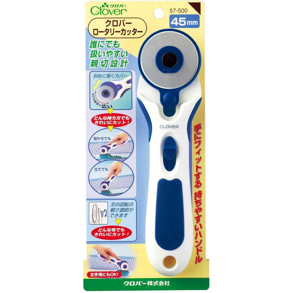 Clover Rotary Cutter Dao Cat Vai 45mm 28mm + Loi Thay The/4 San Pham/Nut Khoa An Toan/Nhat