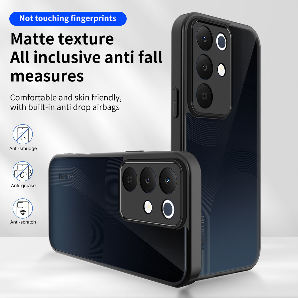 Ốp lưng Realme C85 5G Vỏ màu đen mờ cho Ốp điện thoại Realme C85 4G