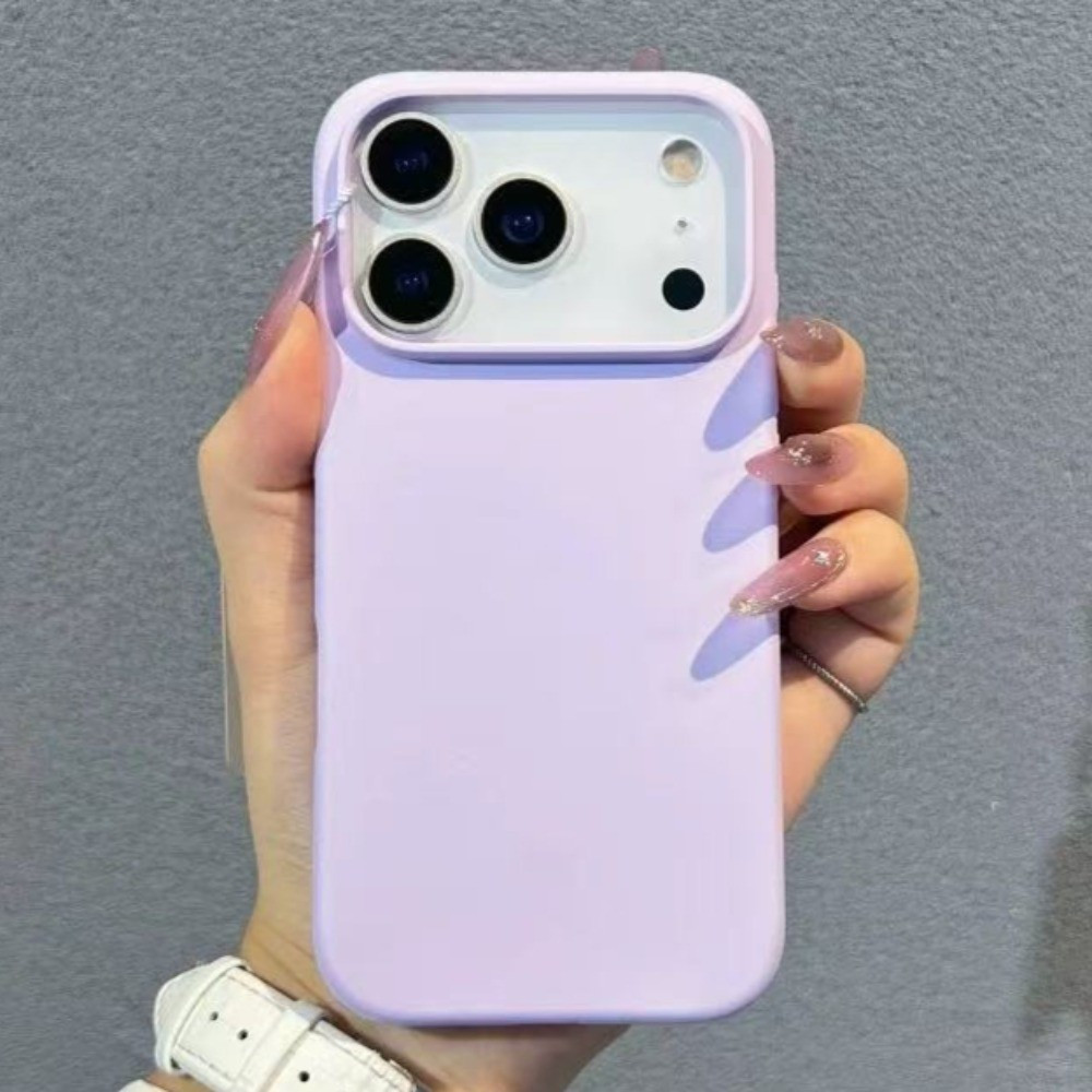Ốp điện thoại thông minh Silicon màu đỏ cho iPhone 17 Pro Max 17Air 16 15 14 13 12 11 Vỏ bảo vệ chống sốc