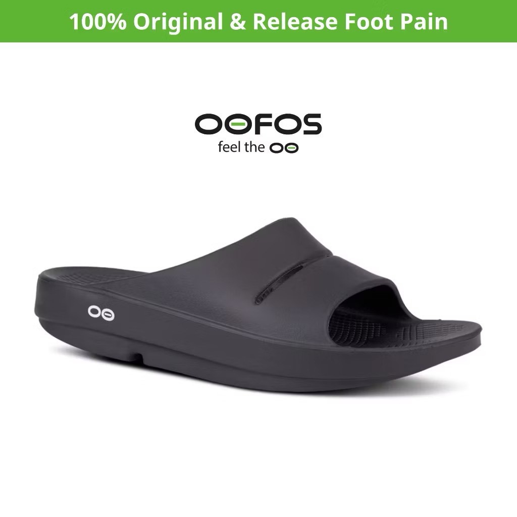 Dép phục hồi sức khoẻ chính hãng OOFOS - Dép Unisex Healthy - Đen