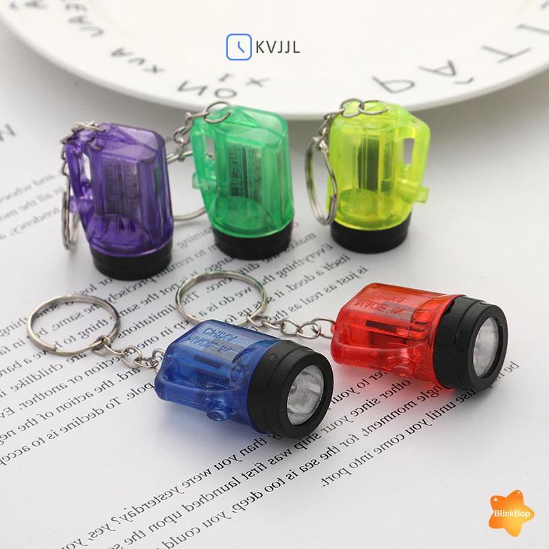 Đèn Pin Mini Cầm Tay Nhiều Chức Năng Với Móc Khóa Phối Dây Chuyền