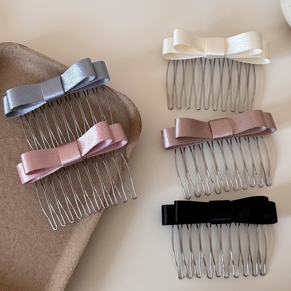 Lược chải tóc Nơ HOBBYIN, Kẹp tóc lệch Updo Bangs, Phụ kiện tóc gãy chống trượt tối giản nhẹ nhàng dành cho nữ / bé gái