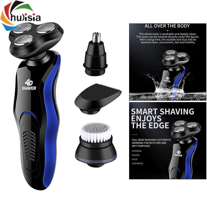 Máy cạo râu điện không dây USB 4D Máy cạo râu mặt ướt & khô cho