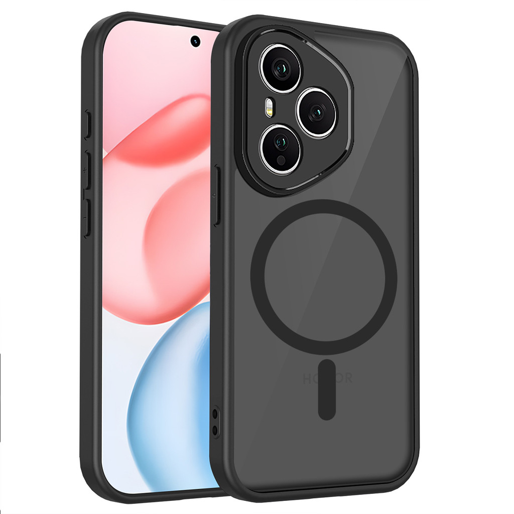 Ốp lưng Honor 400 Pro 5G Vỏ thu hút từ tính màu đen mờ cho vỏ điện thoại Honor 400 Pro 5G