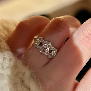 Nhẫn nữ mô phỏng moissanite 1 carat, phong cách châu âu - mỹ mới lạ