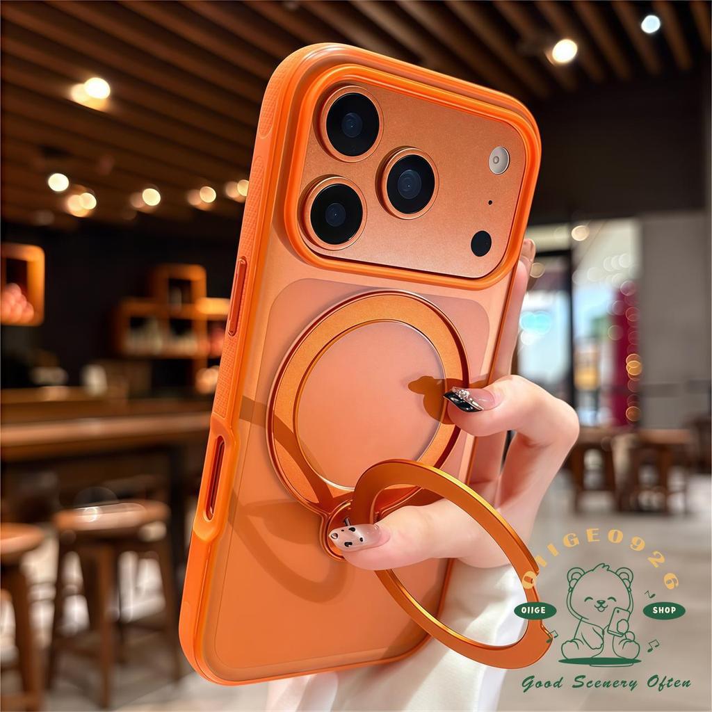 【 Ốp lưng iPhone17 】 Giá đỡ xoay từ chất lỏng siêu mỏng Vỏ điện thoại iphone17 Pro Max 16 15 14 cho vỏ iPhone Vỏ mềm silicon TPU chống sốc