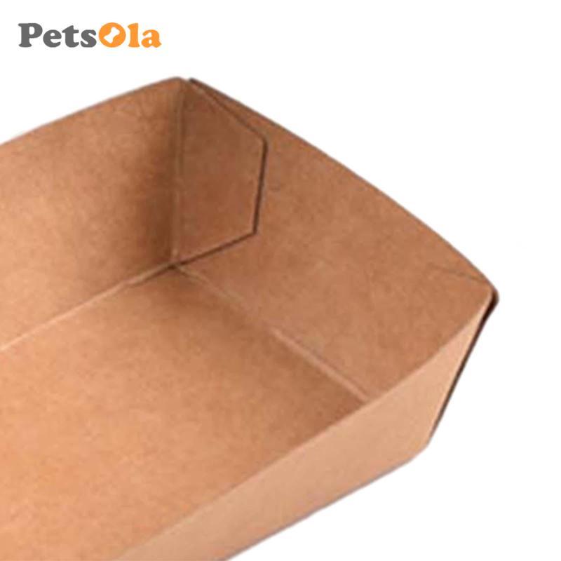 100 Chiếc Dùng Một Lần Giỏ Phục Vụ Có Thể Tái Chế Hộp Đựng Giấy Kraft Khay Thực Phẩm Cho Burgers Khoai Tây Chiên Pháp Bắp Rang Nachos Sandwiches