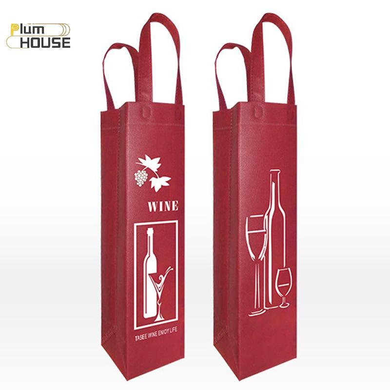 PlumHOUSE Túi không dệt đựng chai rượu, có đệm, giữ lạnh, quà tặng cho người yêu hoặc đám cưới VN