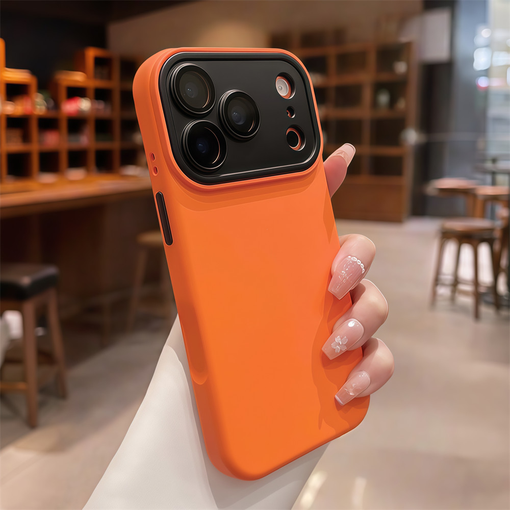 Ốp Điện Thoại Màu Đơn Giản Cho iPhone 17 Pro Max 13 14 15 16 Pro Max Ống Kính Bảo Vệ Camera Chống Sốc Vỏ Mềm Vỏ Bảo Vệ Điện Thoại