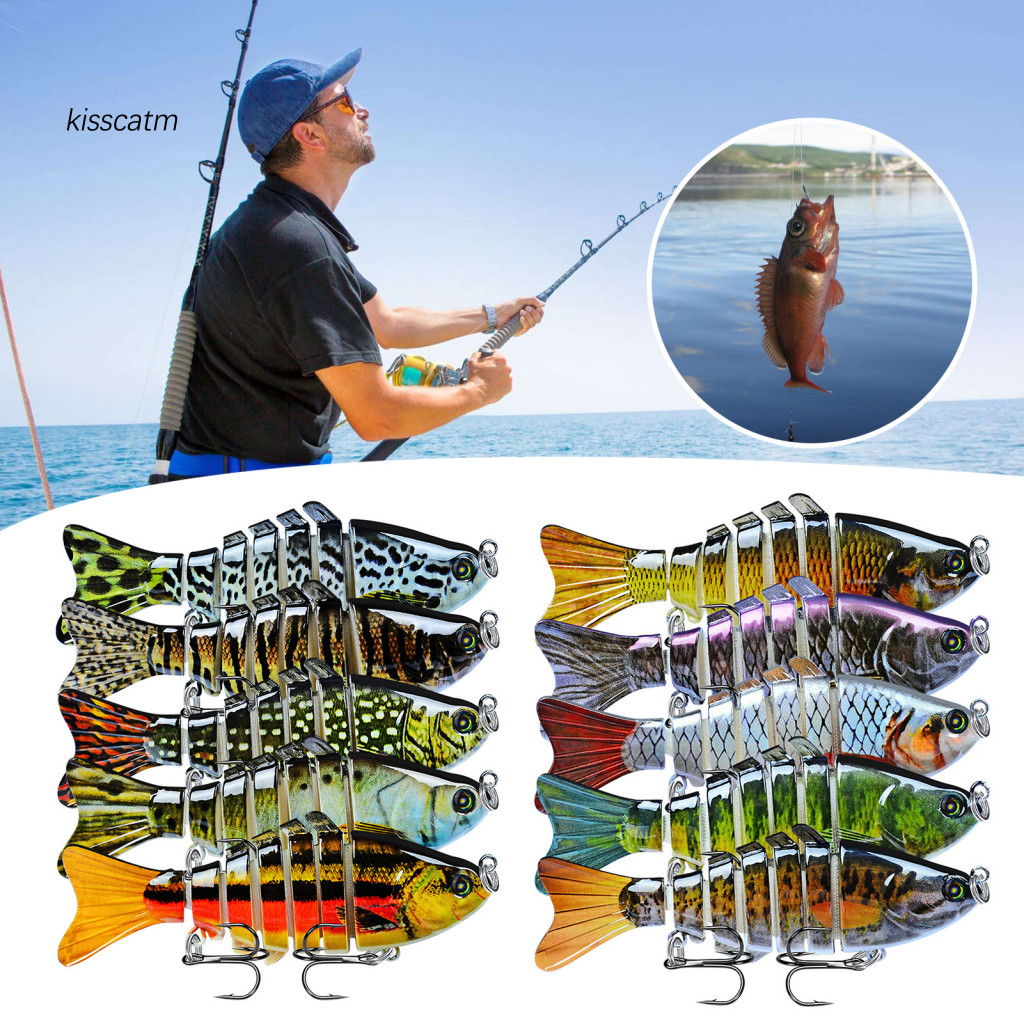 Mồi câu cá Bionic bộ 3 size (10cm), swimbait đa năng dành cho câu cá hồi hồ chứa