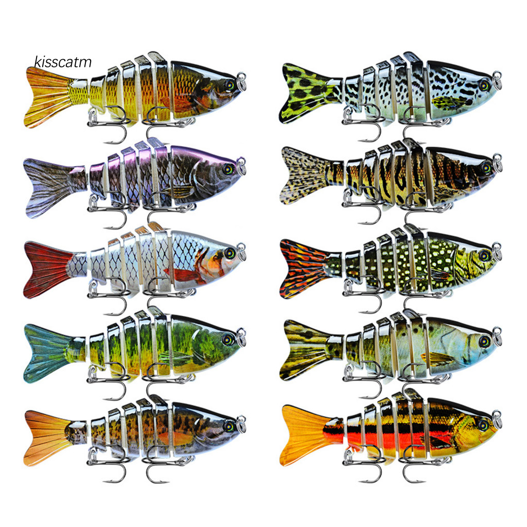 Mồi câu cá Bionic bộ 3 size (10cm), swimbait đa năng dành cho câu cá hồi hồ chứa