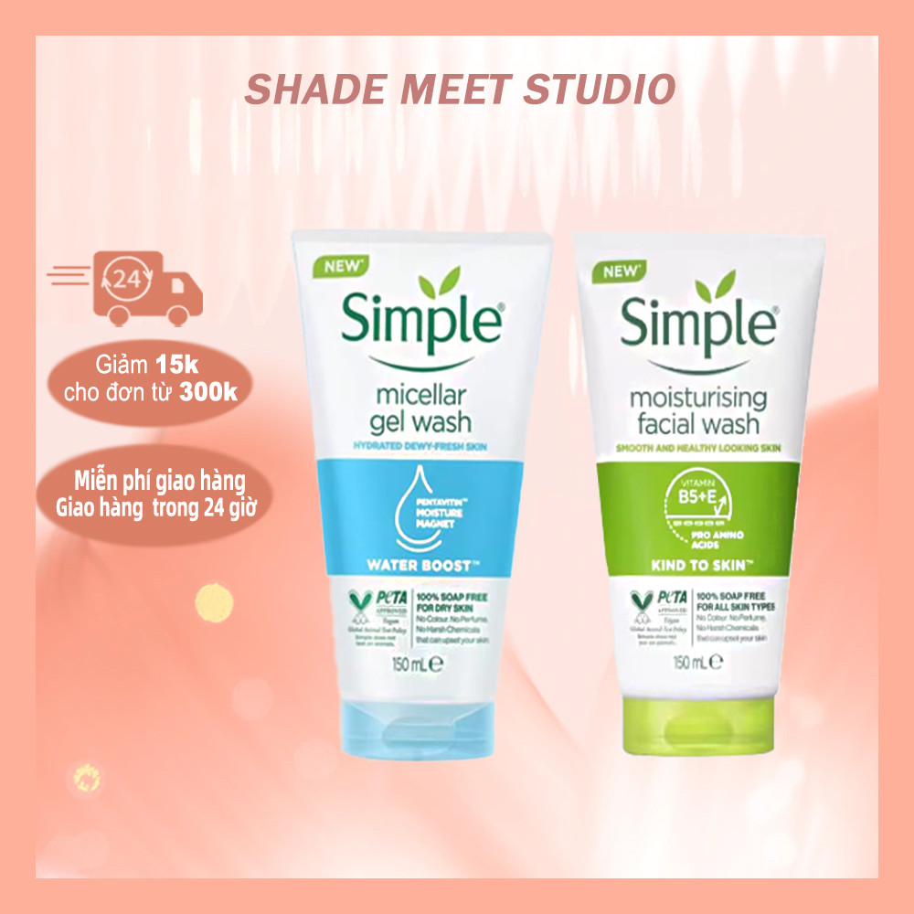 Sữa Rửa Mặt Simple Kind To Skin – Làm Sạch Hiệu Quả, Dịu Nhẹ Và An Toàn Cho Da