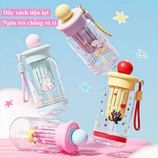 Cốc Nước Hoạt Hình Dễ Thương, Cốc ống Hút, Dung Tích Lớn 500ml, Cốc Nước Tiện Lợi Cho Học Sinh
