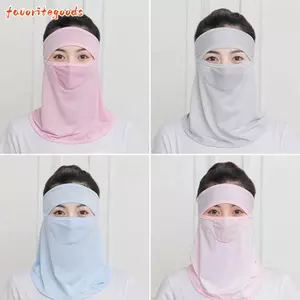FAVORITEGOODS Đi Xe Đạp Mặt, Mỏng Thoáng Khí Ice Silk Mặt, Mềm Ice Silk Uv Chống Nắng Mặt Nam Nữ