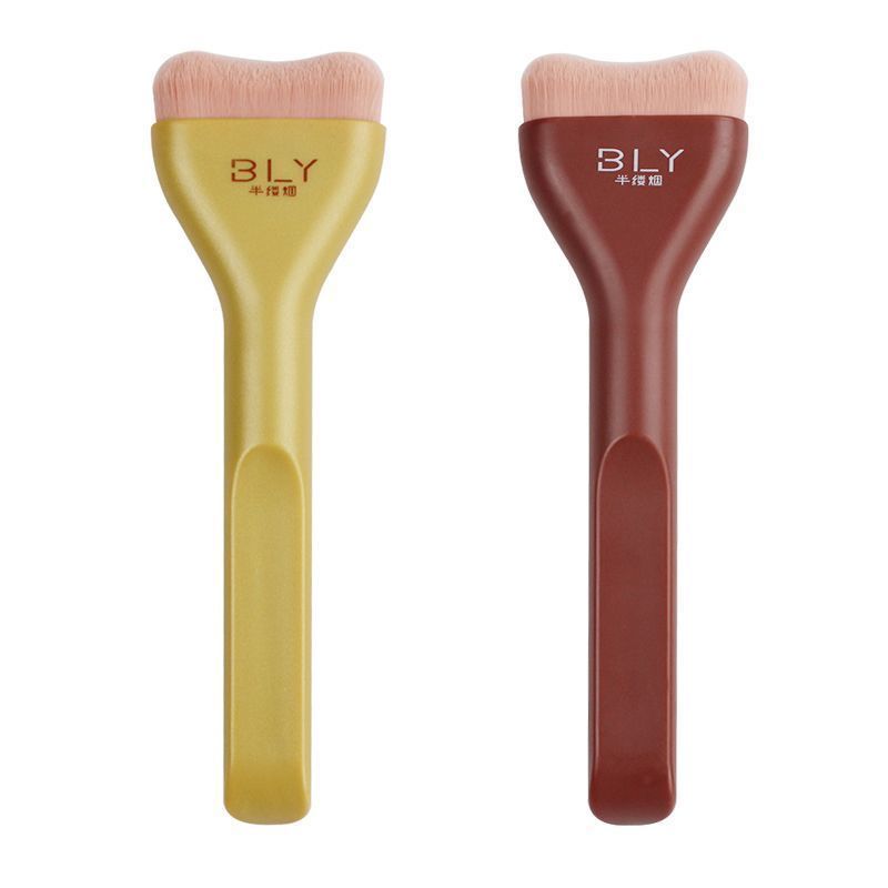 Đường Viền Lưỡi Kem Nền Liền Mạch Kem Che Khuyết Điểm Không Ăn Bột Đầu Phẳng Tóc Mềm Cong Nền Bảng Trang Điểm Bộ Bàn Chải