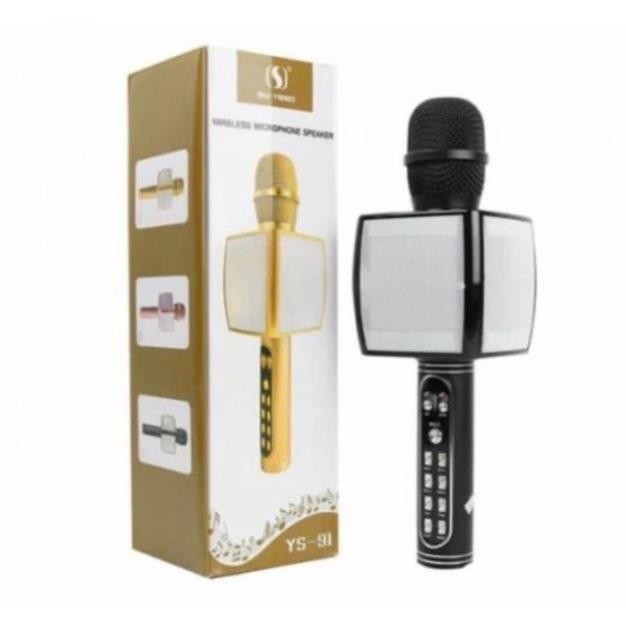 Micro karaoke bluetooth YS-91 kiêm loa nghe nhạc âm thanh cực chuẩn bass siêu hay đời mới 2026