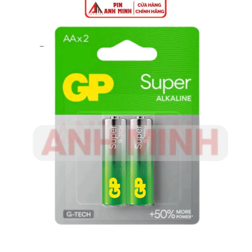 Pin AA 1.5V GP Super Alkaline Chính Hãng - Hiệu Năng Cao, Bền Bỉ, Dùng Cho Chuột Không Dây, Cửa Từ..