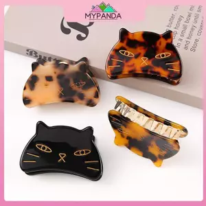 MYPANDA - Kẹp Tóc Mèo Dễ Thương Từ Acetate và Kim Loại, Phù hợp Cho Nữ