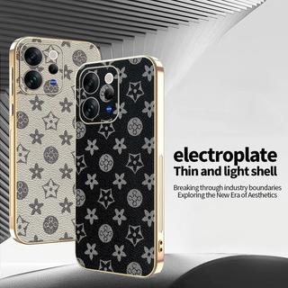 Ốp Lưng Cho Vivo V70 Elite Thời Trang Cổ Điển Thời Trang Da Mạ Điện Cạnh Chống Rơi Vỏ Điện Thoại