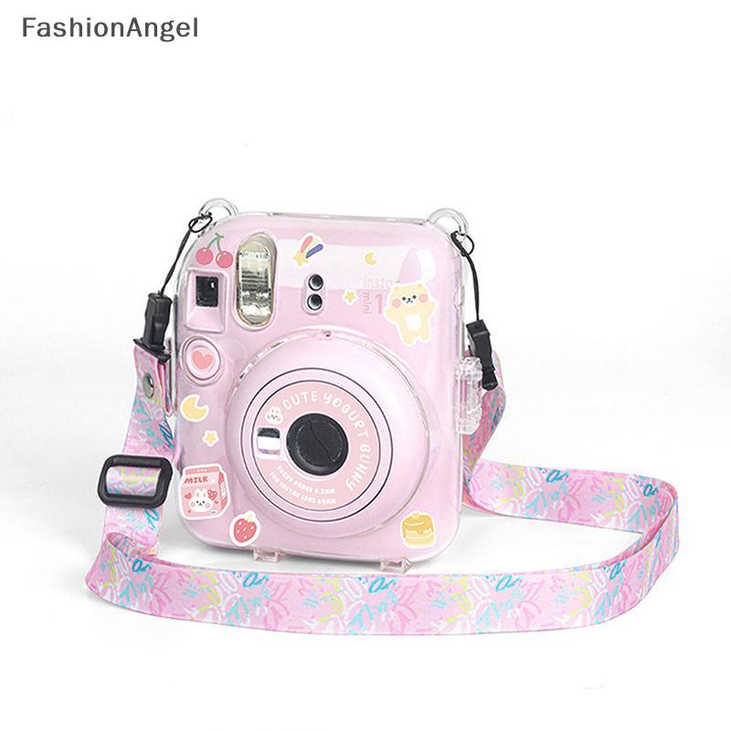 FashionAngel Cho Fujifilm Instax Mini 12 Vỏ Máy Ảnh Trong Suốt Bảo Vệ Mang Theo Túi Có Dây Đeo Vai Túi Bảo Quản VN