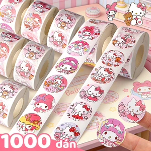Cuộn dán hình hoạt hình, dán khen thưởng cho học sinh, nhiều mẫu dán trang trí quyển sổ đáng yêu