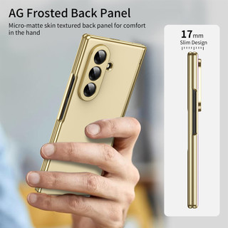 AG Mờ Mặt Sau Bảng Điều Khiển Ốp lưng Samsung Z Fold 7 6 5 4 3 Bản Lề Nắp Tự Động Rebound Galss Phim Trước Mặt Sau Chống Sốc