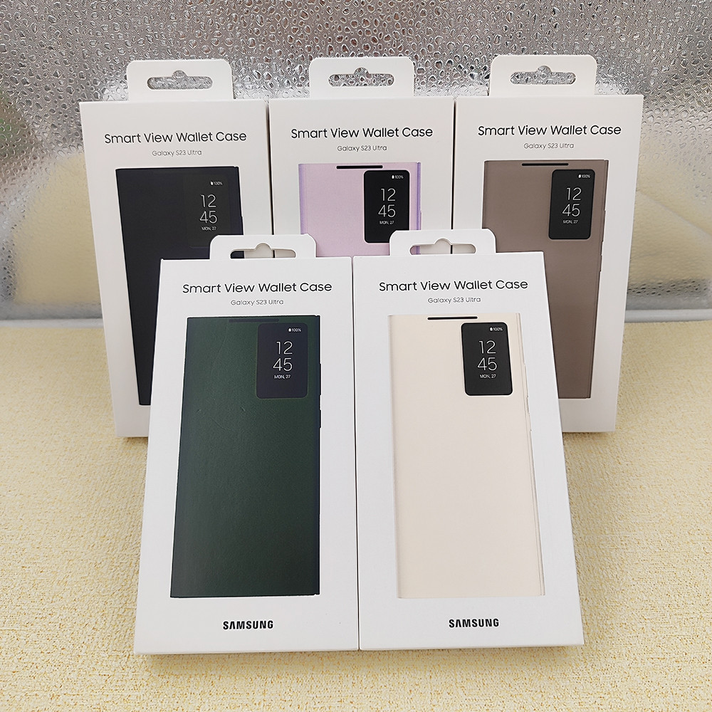 Ốp Lật Ví Thông Minh Samsung Galaxy S23 Ultra 5G Chính Hãng Cho Galaxy S23Ultra Smart View Vỏ Điện Thoại SM-S918B Có Hộp