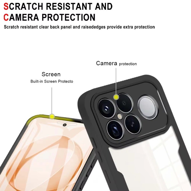 Tương thích cho Redmi K90 Pro Max Redmi K90 Cover 360 độ Vỏ bọc toàn bộ hai mặt Protetcion Vỏ điện thoại mỏng Acrylic mềm