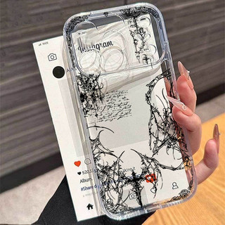 Ốp Điện Thoại Dark Gothic Cross Mark Cho Xiaomi Redmi Note 15 14 13 Pro Plus Note15 Note14 4G 5G Trong Suốt Chống Rơi Retro Bảo Vệ Ống Kính Hàn Quốc Vỏ Siêu Mỏng