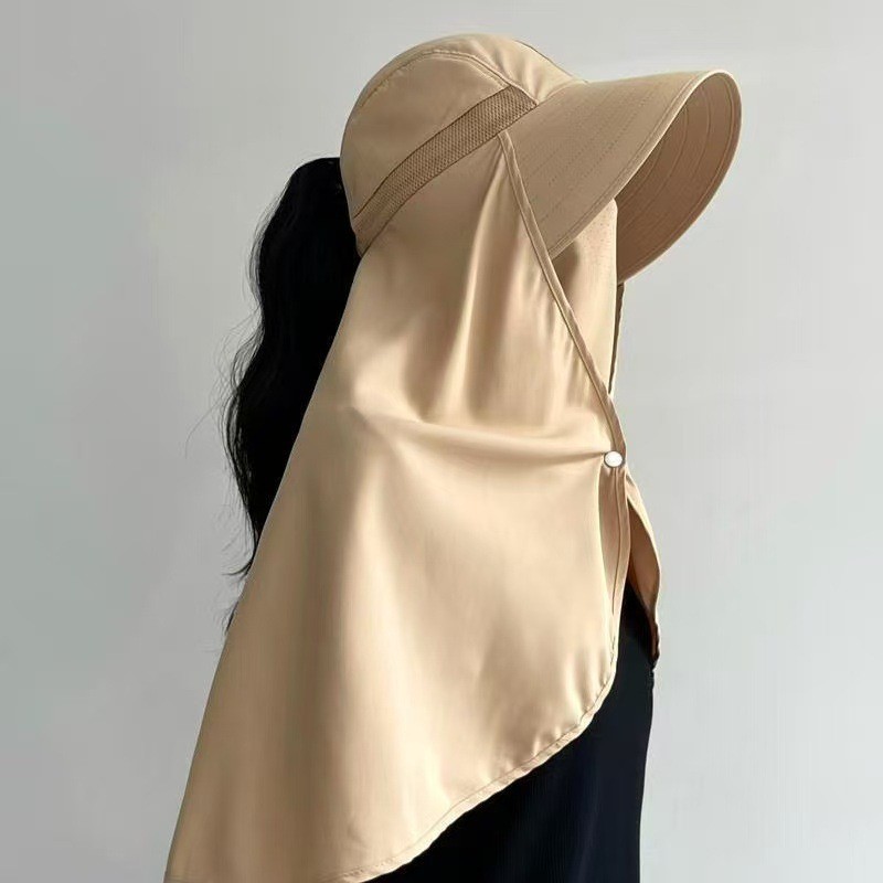 Đa năng mặt nạ tích hợp mũ chống nắng bảo vệ cổ và mặt, phù hợp mùa hè