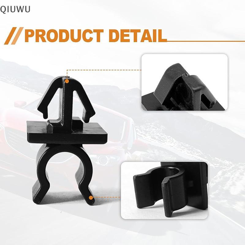 QIUWU 10 Chiếc Hood Ô Tô Chống Đỡ Thanh Kẹp Tự Động Chốt Hood Bonnet Chống Đỡ Thanh Thử Nghiệm Bên Ngoài Cho Hood Phụ Kiện Xe Ô Tô.
