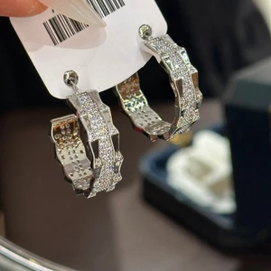 Bông tai dài zircon thanh lịch với phong cách hiện đại