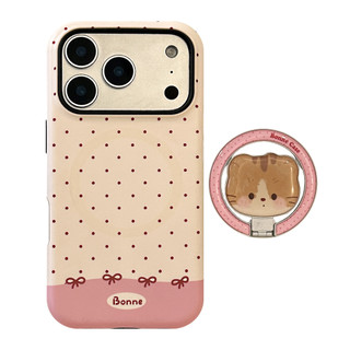 [Sheren] Ốp điện thoại chấm bi kem dễ thương Thích hợp cho i17 16 15 14 13 12 11 pro max Vỏ bảo vệ chống sốc