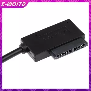 E-WOITD USB 2.0 sang Slimline SATA 7 + 6 13pin Laptop CD DVD Rom Cáp chuyển đổi ổ đĩa quang E-ÁY