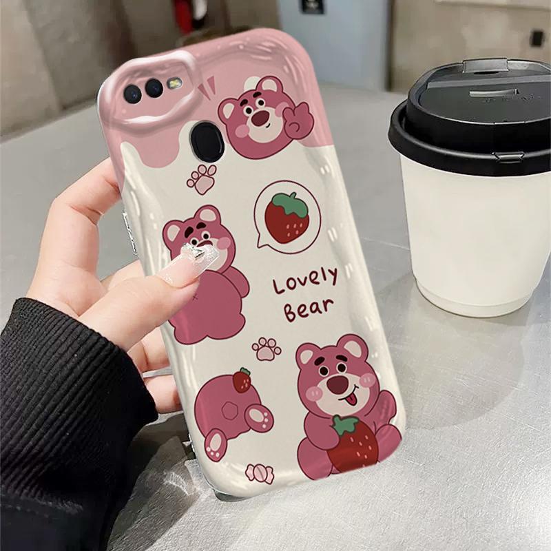 Ốp Silicon Hoạt Hình Cho OPPO A5S A7 A12 F9 F9 Pro Phụ Kiện 3D Vỏ Điện Thoại Mềm Gấu Lotso Ốp Lưng Chống Sốc