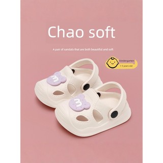 Giày Sandal Bé Gái Lỗ Giày 1-3 Tuổi Cho Bé Trong Nhà Chống Trơn Trượt Dép Trẻ Em Bé Trai Mùa Hè Tập Đi Cát
