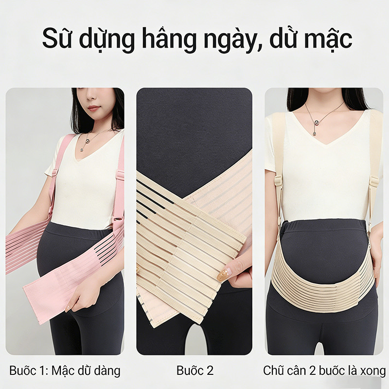 Đai nâng đỡ bụng bầu cao cấp,giảm đau lưng hiệu quả,nâng đỡ vùng bụng trước, thoáng khí dễ chịu,hạn chế rạn da