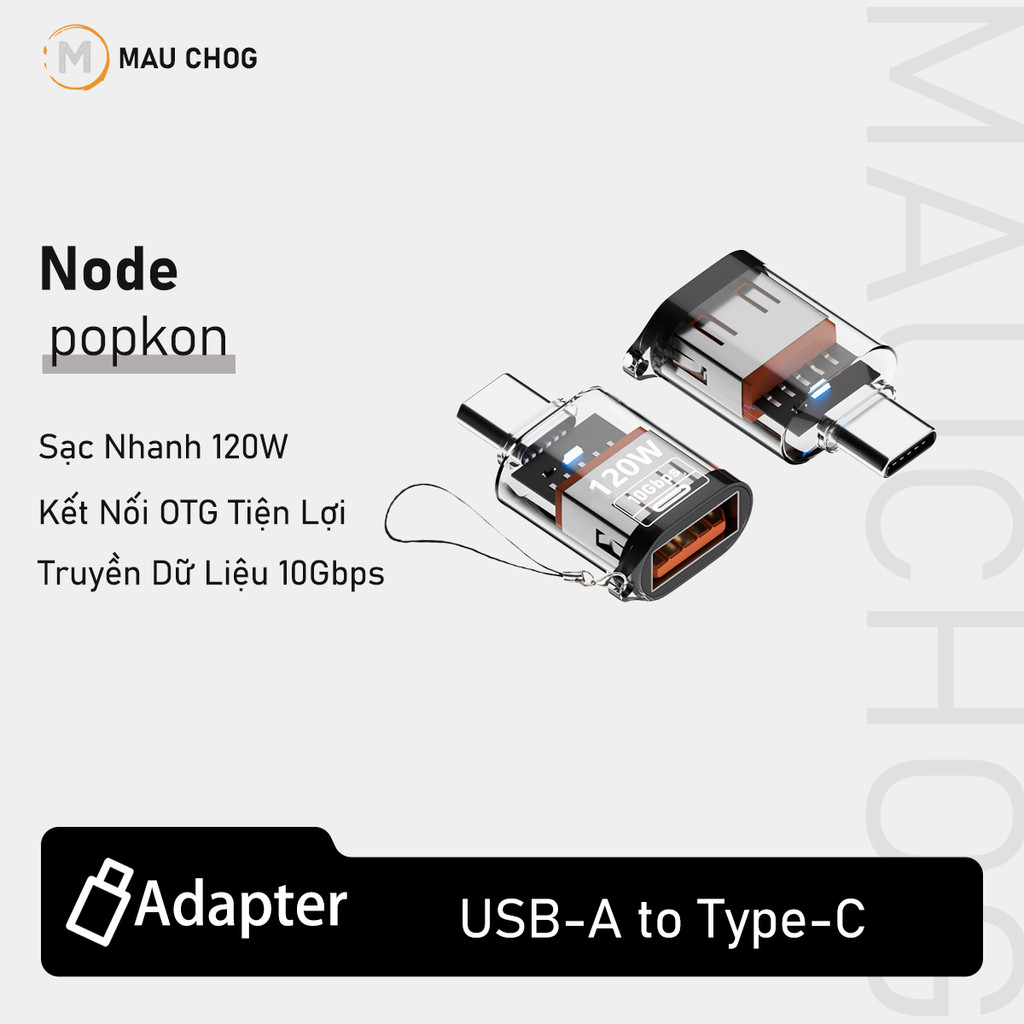 Đầu Chuyển Đổi Cổng USB 3.2 Sang Type C 10Gbps Hỗ Trợ OTG Cho Điện Thoại iPhone iPad Macbook