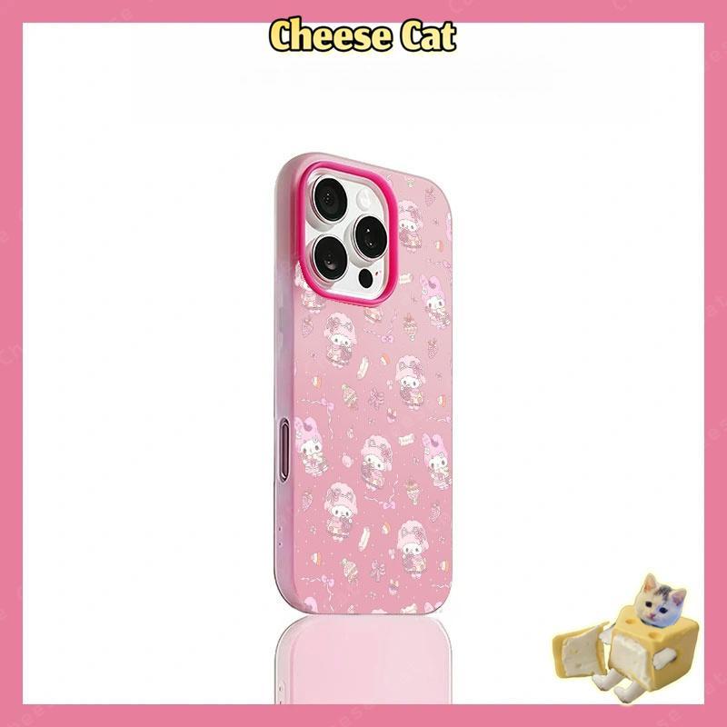 Pink Cánh Bướm Rabbit Vỏ điện thoại dành cho iPhone 14 15 16 13 12 11 Pro Max Xs Max XR 17 Air Vỏ iPhone màu hồng