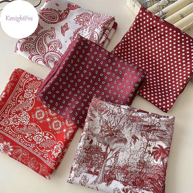 Khăn Lụa Satin Chấm Bi Paisley Cho Nữ Thanhh lịch và Thời Trang để Mặc Hàng Ngày