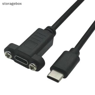 [Hộp lưu trữ] 1 Chiếc Bảng Điều Khiển Gắn Type-C USB-C Cáp Nối Dài Nam Sang Nữ Có Lỗ Vít Lo Cáp Kết Nối 0.3 / 0.5 / 1 / 1.5 Mét Đẹp