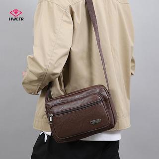 HWETR Nam Túi Thời Trang Kinh Doanh Túi Da Fanny Pack Nam Da Thật Chính Hãng Đeo Ngang Túi Đeo Vai Chất Lượng Cao Tote Mới