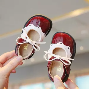 Giày VN Mary Jane, Chất Liệu Da, Giày Đế Bằng Xuân Thu, Phong Cách Công Chúa, Phong Cách Hàn Quốc, Làm Bằng Da PU, Thích Hợp Cho Đám Cưới, Chống Trơn Trượt, Trang Trí Bướm, Biểu Diễn, Tiệc Pha Lê, Nơ, Rất Thích Hợp Cho Trường Học