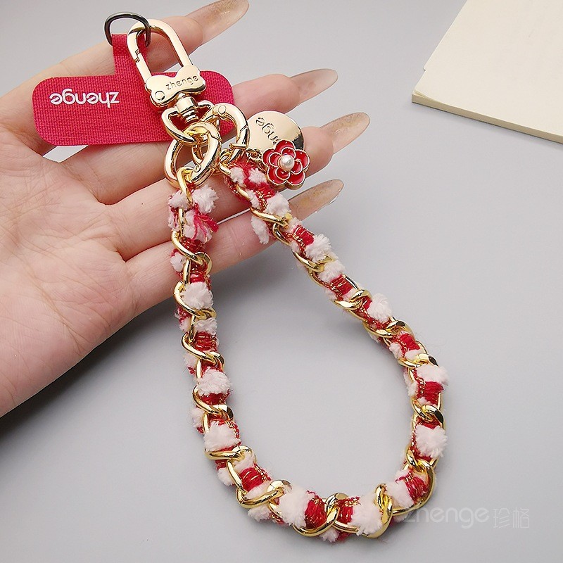 Camellia Dây Xích Điện Thoại Di Động Dây Nữ Thời Trang Phong Cách Chanel Độc Đáo Siêu Đẹp Ánh Sáng Sang Trọng Niche Tinh Tế Cổ Tay Cao Cấp