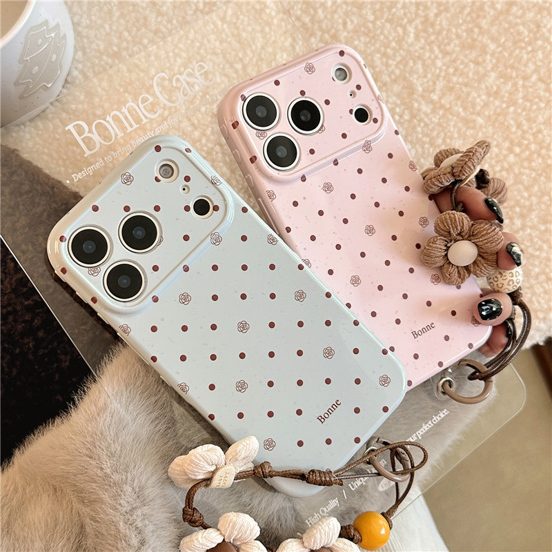 Ốp điện thoại TPU họa tiết hoa chấm chấm cho iPhone 17 Pro Max 16 pro max