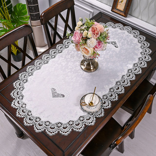 70 * 170cm Phòng Khách Bàn Cà Phê Khăn Trải Bàn Vải Ren Hiện Đại Hình Bầu Dục Phong Cách Châu Âu Hình Chữ Nhật Bao Vải Ren Bàn Cà Phê Vải Influencer Bao Khăn Hộ Gia Đình Khách Sạn Thương Mại Cảm Giác Cao Cấp 01